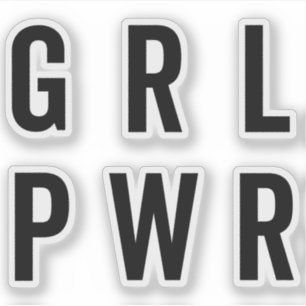 Sticker Citation féministe GRL PWR / Girl Power