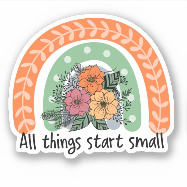 Sticker Citation Inspirationnelle Arc-en-ciel (Devant)