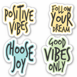 STICKER CITATION INSPIRATIONNELLE COLORÉE