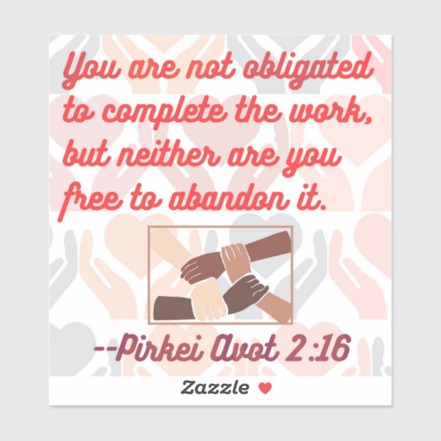 Sticker Citation juive : Tikkun Olam (Feuille)