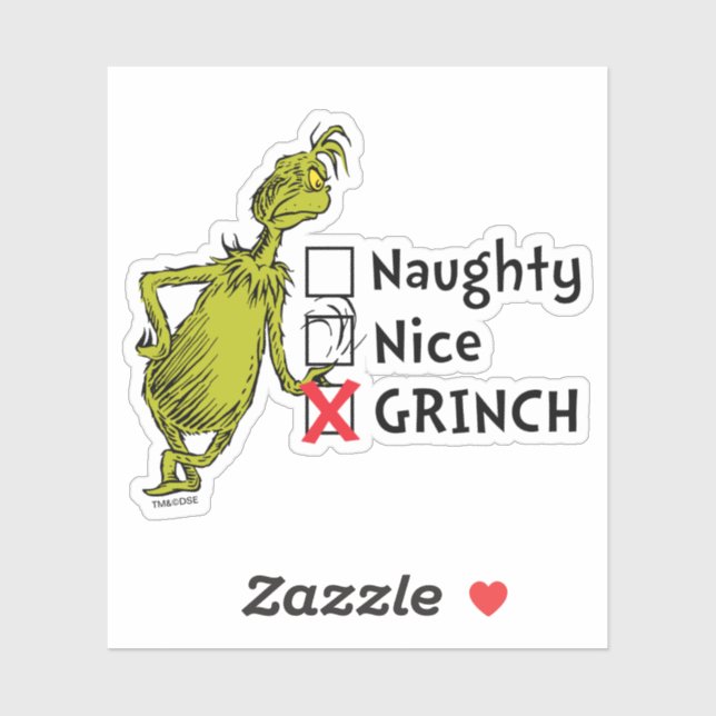 Sticker Citation méchante, gentille ou Grinch (Feuille)