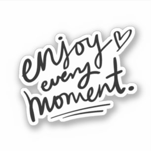 Sticker Citation Motivationnelle simple en noir blanc