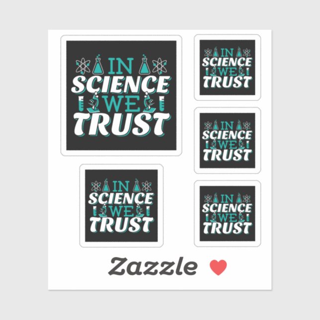 Sticker Citation 'Nous croyons en la Science' - Enseignant (Feuille)