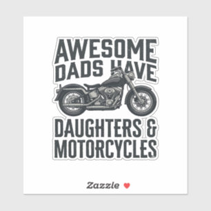 Sticker Citation Papa Fille Moto Conception Vectorielle Vi