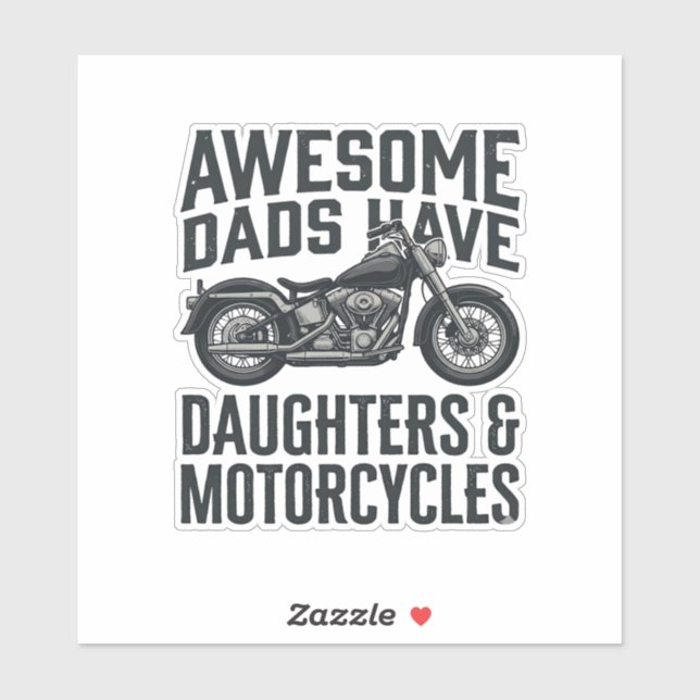 Sticker Citation Papa Fille Moto Conception Vectorielle Vi (Feuille)