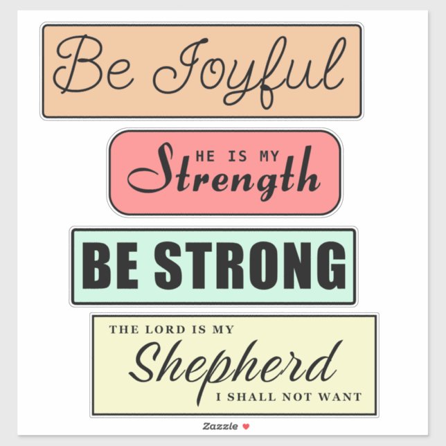 Sticker Citations chrétiennes inspirantes (Feuille)