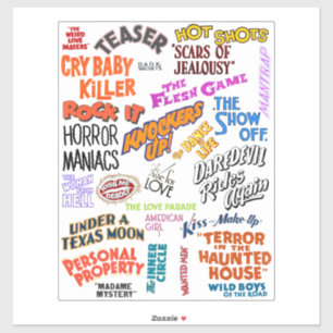 Sticker Citations de film vintage : phrases Mots de texte