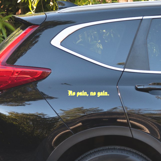 Sticker Citations de motivation de GYM et marron clair (Coté voiture)