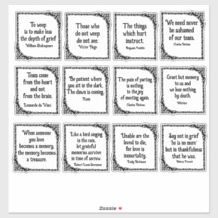 Sticker Citations douloureuses aux frontières Vintages orn