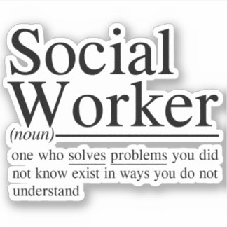 Sticker citations drôles de Social Worker