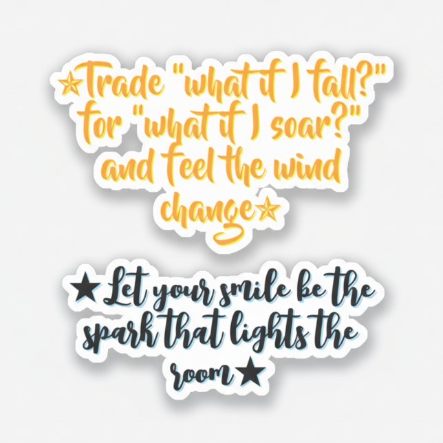 Sticker Citations Inspirantes Quotidiennes | Motivation Po (Daily mindset motivational quotes for success stickers)