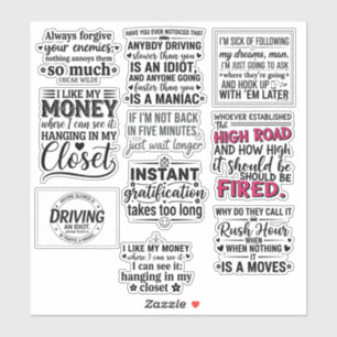 Sticker Citations motivantes drôles pour la vie pour vous