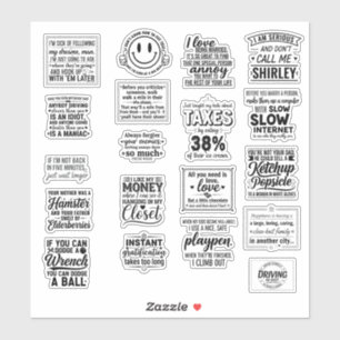 Sticker citations motivantes drôles pour la vie pour vous