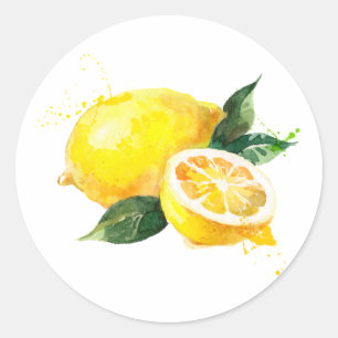 Sticker citron aquarelle