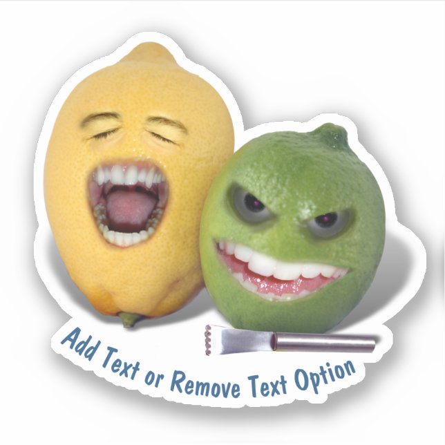 Sticker Citron, Zesteur et Citron Vert (Devant)