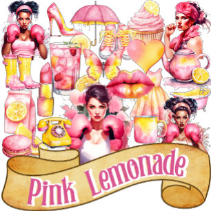 Sticker Citronnade Rose pour la sensibilisation au cancer