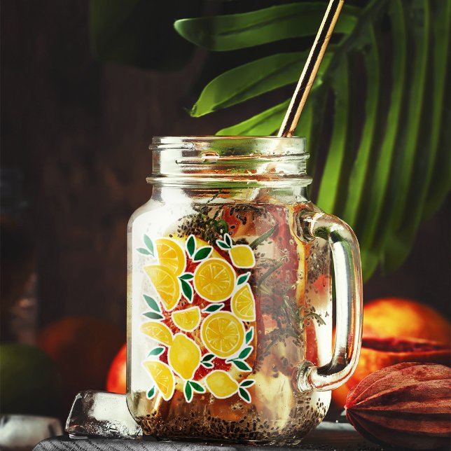 Sticker citrons d'aquarelle - jaune et vert (Créateur téléchargé)