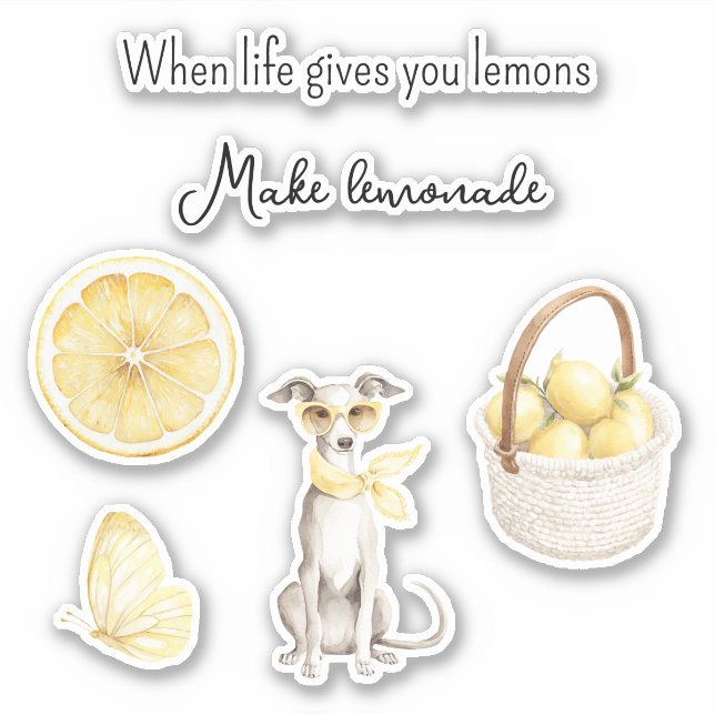 Sticker Citrons De Fruit Jaune Font De La Limonade (Devant)