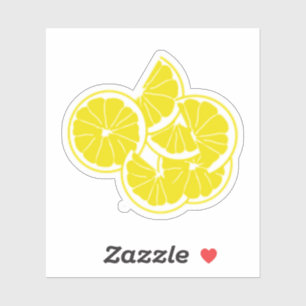 Sticker Citrons Jaunes Amusement d'Été