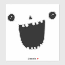 Citrouille Carpe Visage Halloween drôle Sourire