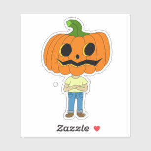 Sticker citrouille chef chibi garçon