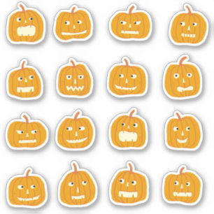 Sticker Citrouille d’Halloween Jack O’Lantern