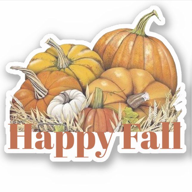 Sticker Citrouille d'automne (Devant)