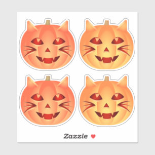 Sticker Citrouille de chats d'Halloween