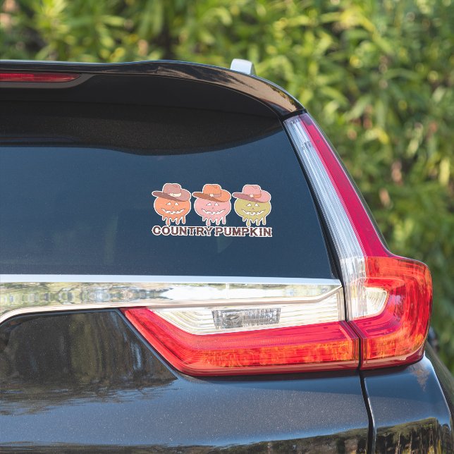STICKER CITROUILLE DE PAYS MERCI (Côté voiture)