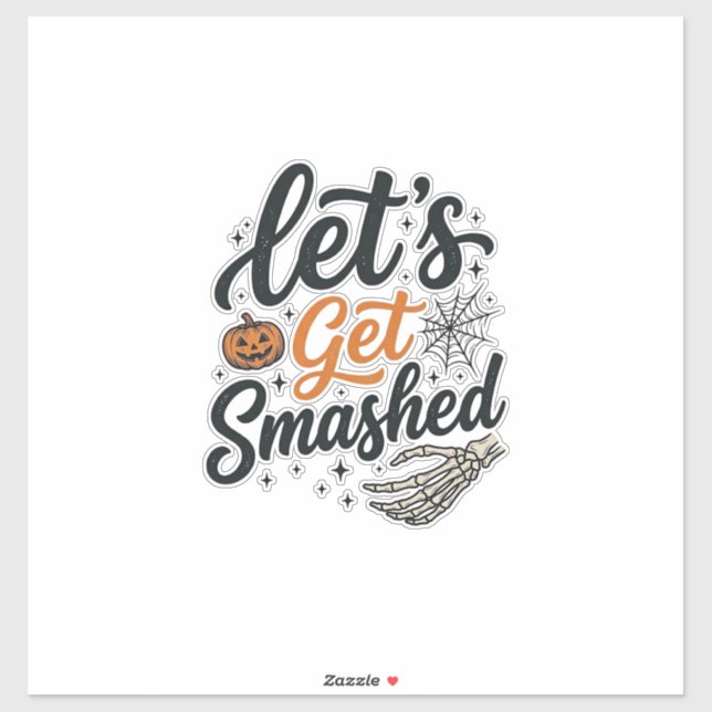 Sticker Citrouille d'Halloween Écrasons (Feuille)