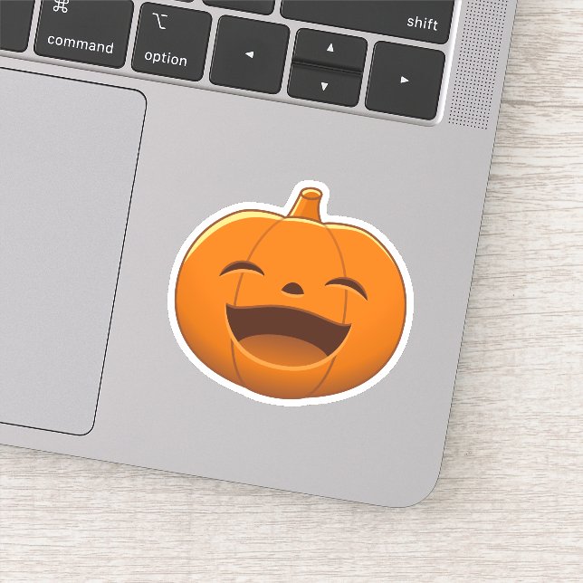Sticker Citrouille d'Halloween riante (Détail)