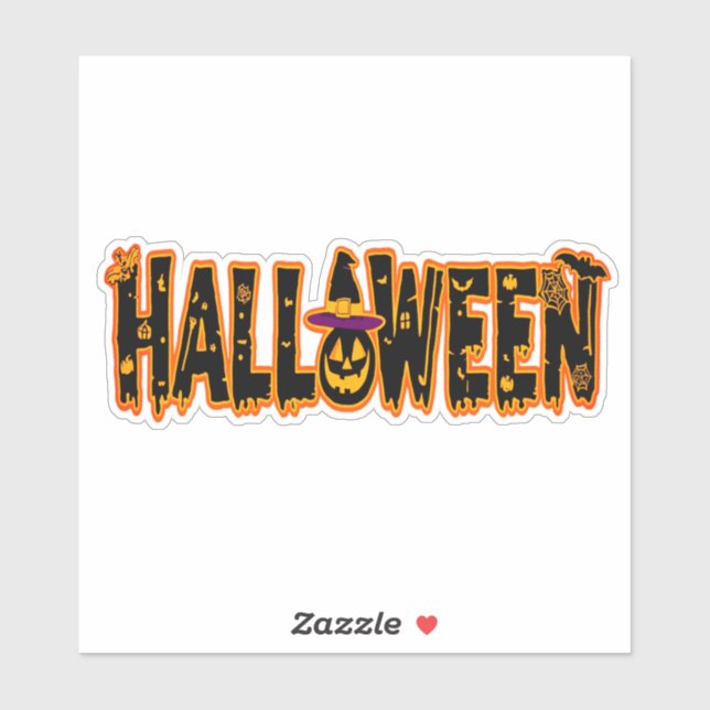 Sticker Citrouille Halloween (Feuille)