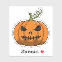 Sticker citrouille - Halloween Jack-o'-Lantern