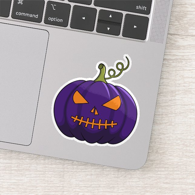 Sticker citrouille - Halloween Jack-o'-Lantern (Détail)