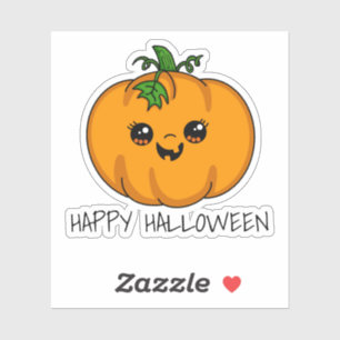 Sticker  Citrouille Halloween Kawaii Mignonne 
