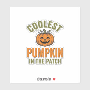 Sticker Citrouille la plus cool du patch Halloween vintage