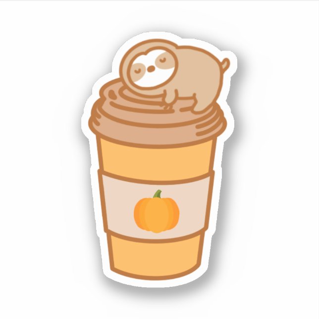 Sticker Citrouille Latte Cup Spice (Devant)