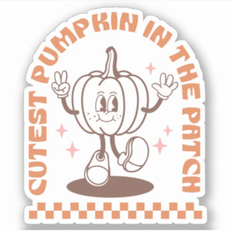 Sticker Citrouille le plus précis dans le patch | Automne