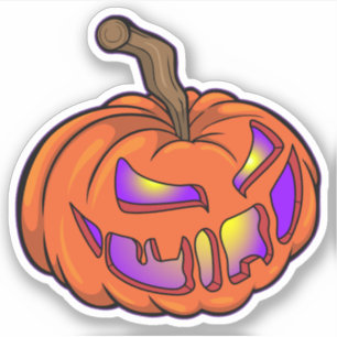 Sticker Citrouille magique d'Halloween