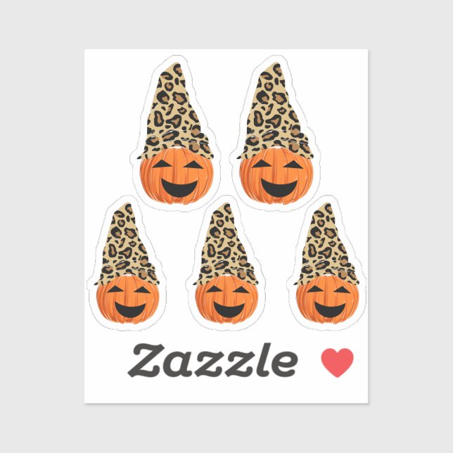 Sticker Citrouille mignons (Feuille)