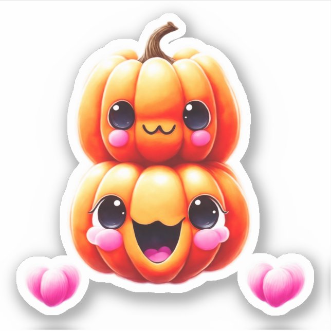 Sticker Citrouille mignons | Halloween (Devant)
