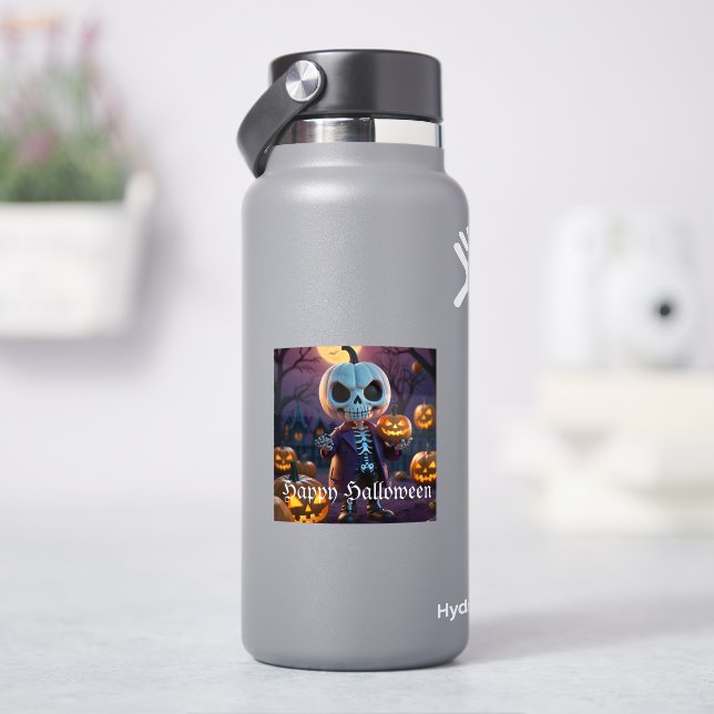 Sticker Citrouille Patch Skeleton Companion (HydroFlask)