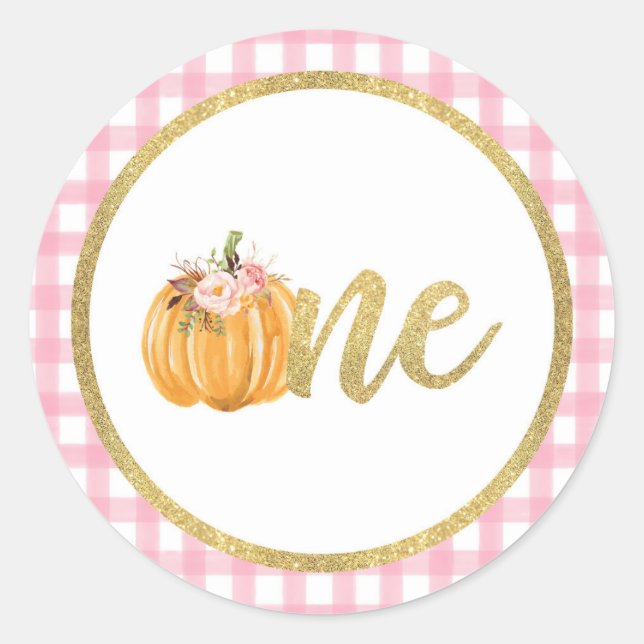 Sticker citrouille Premier Anniversaire - Plaid Ro (Devant)