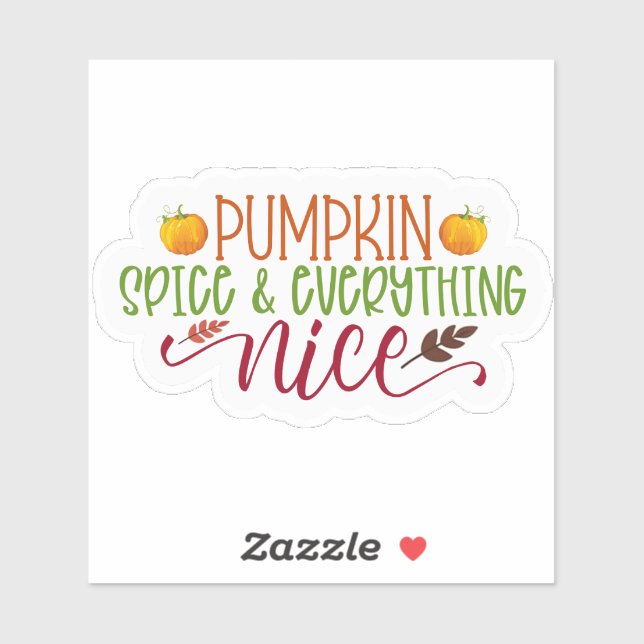 Sticker Citrouille Spice et tout (Feuille)