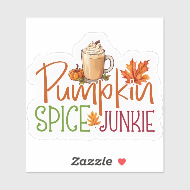 Sticker Citrouille Spice Junkie (Feuille)