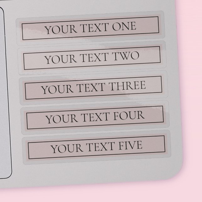 Sticker Clair rose pâle Bleu Bande et Élégant Texte modifi (Créateur téléchargé)
