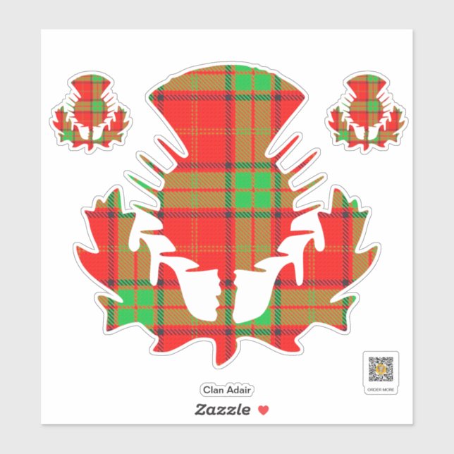 Sticker Clan Adair Thistle (Feuille)