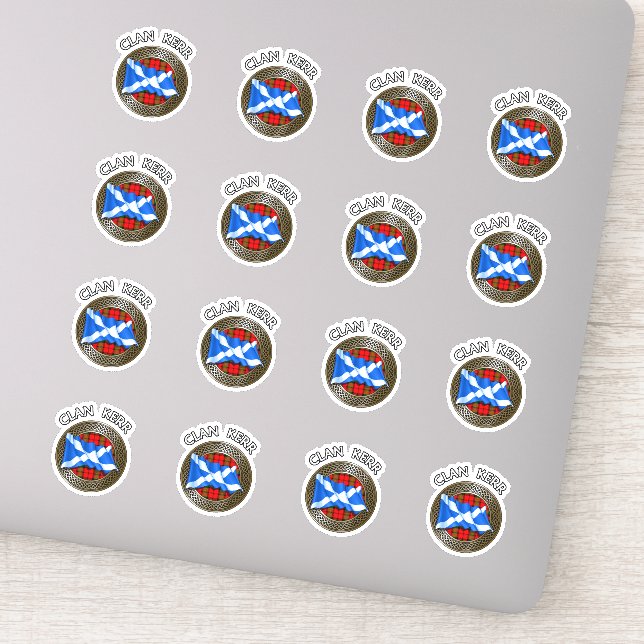 Sticker Clan Baird Tartan Knot & Drapeau (Détail)