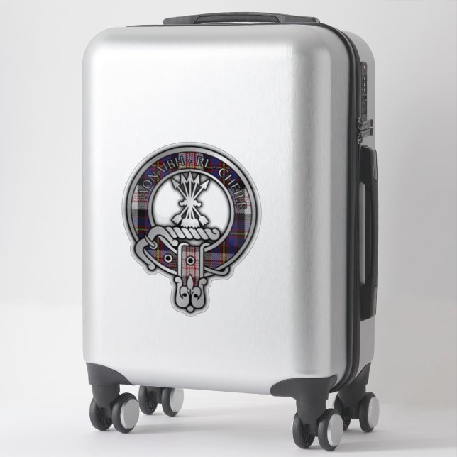 Sticker Clan Cameron Erracht Robe Tartan Crest (Sur valise)