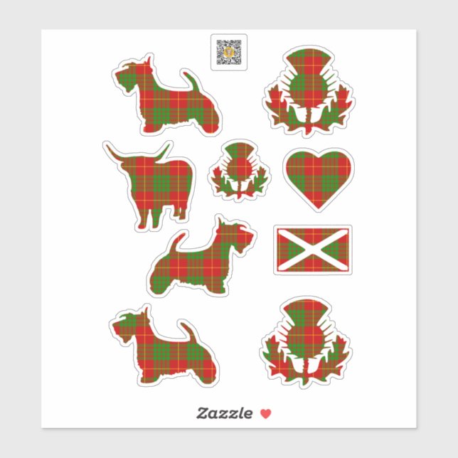Sticker Clan Cameron Tartan (Feuille)